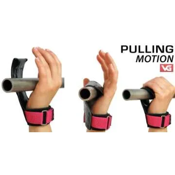 Versa Gripps® Fit, Made in The USA, Wrist Straps for Weightlifting Alternative, The Best Training Accessory, Pink, S