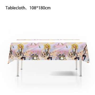 NINIMBLE 2pcs Children Birthday Party Tablecloth Table Cover,Children Birthday Supplies Decorations ...