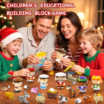 Nativity Advent Calendar 2025 Nativity Set Building Blocks for Kids Christmas Advent Calendar for Ki...