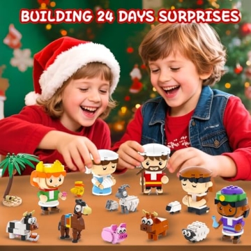 Nativity Advent Calendar 2025 Building Blocks Gift for Kids