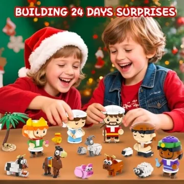 Nativity Advent Calendar 2025 Building Blocks Gift for Kids