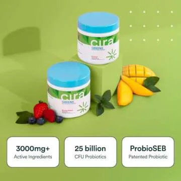 Cira Daily Greens Superfood Powder - Organic Spirulina, 30 Servings