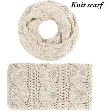 Aneco Winter Hat Scarf Gloves Set for Men & Women