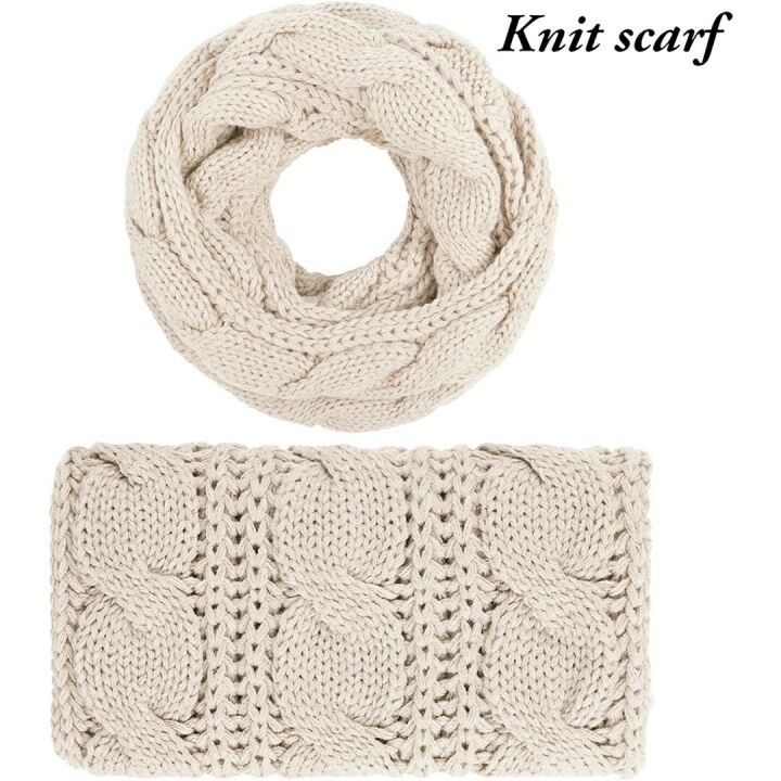 Aneco Winter Hat Scarf Gloves Set for Men & Women