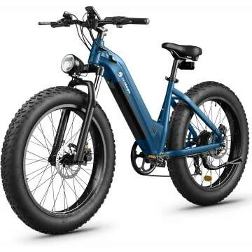 CycVerve Electric Bike for Adults,1000W Motor City Cruiser Ebike, 48V Removable Battery, 28MPH 75Miles Step-Thru Electric Bicycle, 26" x 4.0 Fat Tire Full Shock Absorber Commuter E Bike