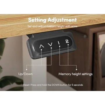 FEZIBO Electric Standing Desk with Double Drawer Storage Shelf