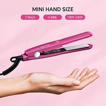 Terviiix Mini Flat Iron with Adjustable Temperature and Travel Size