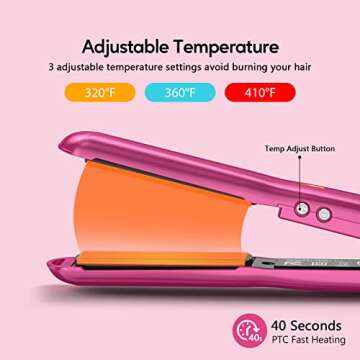 Terviiix Mini Flat Iron with Adjustable Temperature and Travel Size