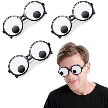 Delphinus Googly Eyes Glasses, Funny Googly Eyes Goggles Shaking Party Glasses Toys Novelty Shades F...