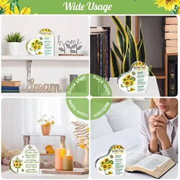 2 Pieces Christian Gifts for Christian, Inspirational Religious Gifts for Her Bible Verse Desk Decor Christian Cross Gifts, Acrylic Motivational Birthday Gifts for Mom Sister Friend Relatives