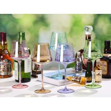 Vibrant Physkoa Colored Wine Glasses Set for Festive Cheers