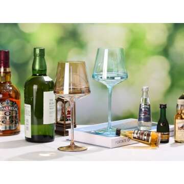Vibrant Physkoa Colored Wine Glasses Set for Festive Cheers