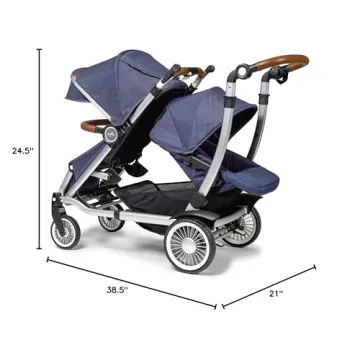 Austlen Entourage 2.0 Double Stroller in Navy