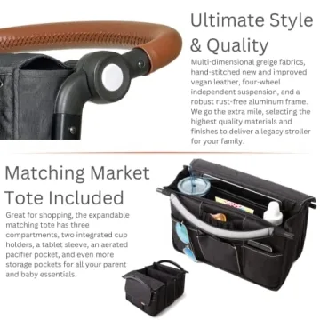 Austlen Entourage 2.0 Double Stroller in Navy