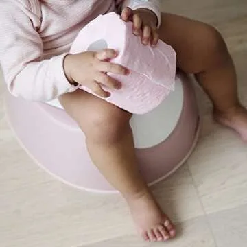 BEABA Ergonomic Training Potty, Provides Comfort and Support, Lightweight & Portable, Compact Toddler Potty (Rose)
