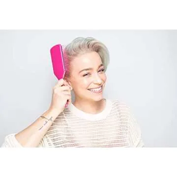 Framar Detangler Brush, Paddle Brush – Elegant Detangling Brush, No more Tangles Hair Brush – Hair Brushes for women, men and children (Pink)