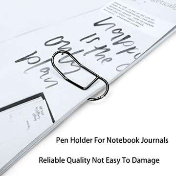 Versatile Stainless Steel Pen Clips for Notebooks and Journals