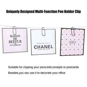 Versatile Stainless Steel Pen Clips for Notebooks and Journals