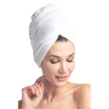 Fishers Finery Women's Eco-Friendly Hair Towel Headwrap