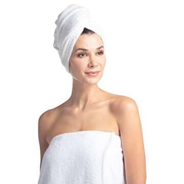 Fishers Finery Women's Eco-Friendly Hair Towel Headwrap