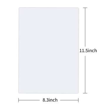 ISUSSER A4 Size 8.3x11.5 Inch Clear Double Sided Adhesive Tape Sheets, Super Strong Sticky Tape, DIY Art, Craft, Home Decorative Tape with White Liner (30)
