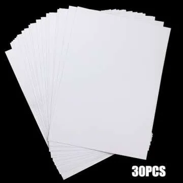 ISUSSER A4 Size 8.3x11.5 Inch Clear Double Sided Adhesive Tape Sheets, Super Strong Sticky Tape, DIY Art, Craft, Home Decorative Tape with White Liner (30)