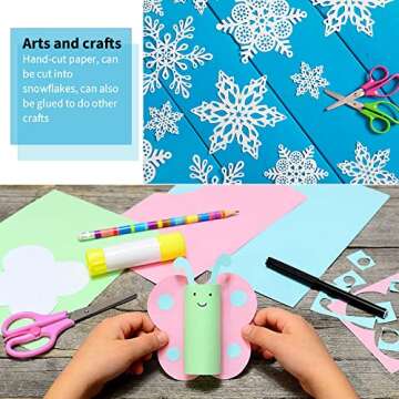 ISUSSER A4 Size 8.3x11.5 Inch Clear Double Sided Adhesive Tape Sheets, Super Strong Sticky Tape, DIY Art, Craft, Home Decorative Tape with White Liner (30)