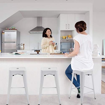 FDW Metal Bar Stools - Stackable & Stylish Seating Solution