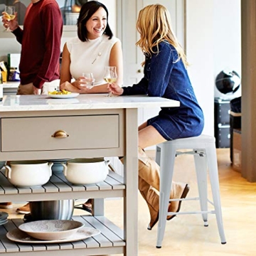 FDW Metal Bar Stools - Stackable & Stylish Seating Solution
