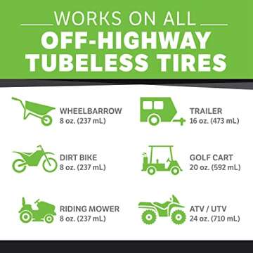 Slime 10206 Flat Tire Puncture Repair Sealant, Prevent and Repair, All Off-Highway Tubeless Tires, Non-Toxic, eco-Friendly, 1 Gallon jug