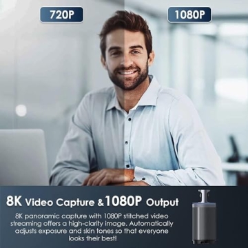 NexiGo Meeting 360 8K AI Video Conference Camera