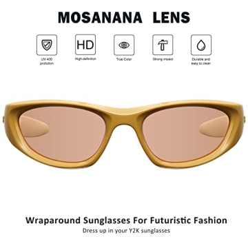 Trendy Mosanana Y2K Wrap Around Sunglasses for All