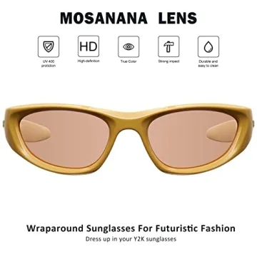 Trendy Mosanana Y2K Wrap Around Sunglasses for All