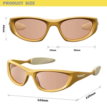 Trendy Mosanana Y2K Wrap Around Sunglasses for All