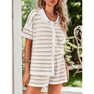 Saodimallsu Women’s Chic Striped Pajama Set