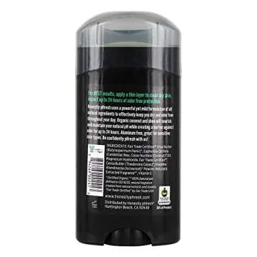 Honestly pHresh Natural Prebiotic Deodorant for Men, Baking Soda & Aluminum Free Safe for Sensitive Skin, 24 Hour Odor Protection, 2.25 Oz, Vital Vetiver