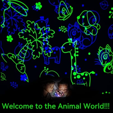 2 in 1 Kids Night Light Projector for Sleep & Fun