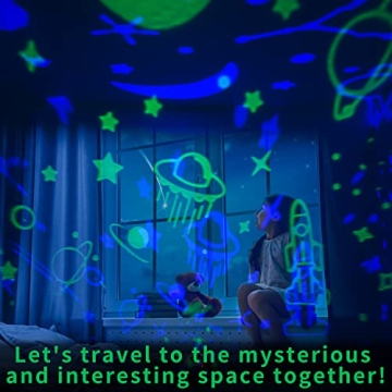 2 in 1 Kids Night Light Projector for Sleep & Fun