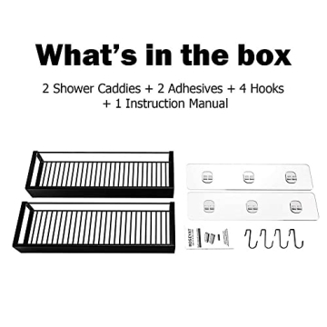 Roseyat Shower Caddy - Easy No Drilling Organizer for Bath
