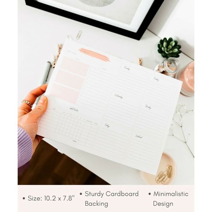 Lamare Weekly Planner Notepad - 52 Tear Off Sheets