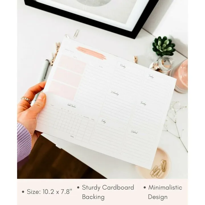 Lamare Weekly Planner Notepad - 52 Tear Off Sheets