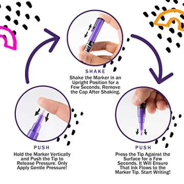 Loddie Doddie Fine Tip Liquid Chalk Markers - 8 Erasable Low-Odor Neon Colors for Chalkboard or Blac...