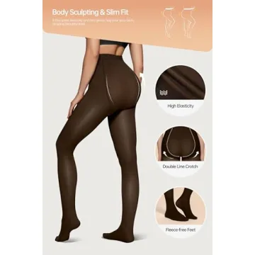 Women's Fleece Lined Winter Tights for Comfort