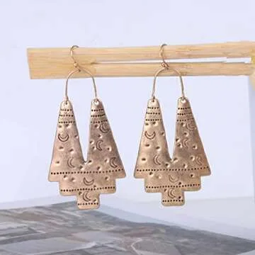 Vintage Geometric Drop Earrings for Stylish Women