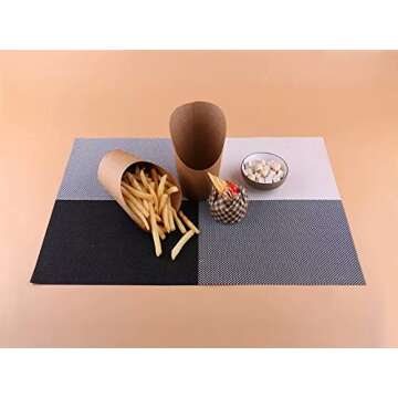 Cindy&Will 50Pcs Disposal Take-out Party Frozen Dessert Supplies Baking Cakes Egg Puff Waffle French Fries Chips Ice Cream Snacks Kraft Paper Cups Holder, 14oz (Brown)