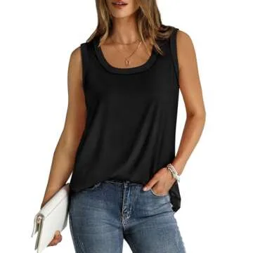 Womens Loose Casual Tank Tops - Scoop Neck Sleeveless Shirts for All Occasions 2025