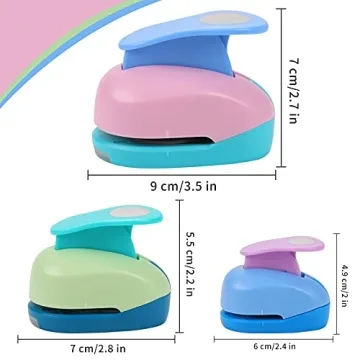 TECH-P Set of 3PCS Circle Craft Punch Set - Essential Paper Punching Tools for DIY Projects
