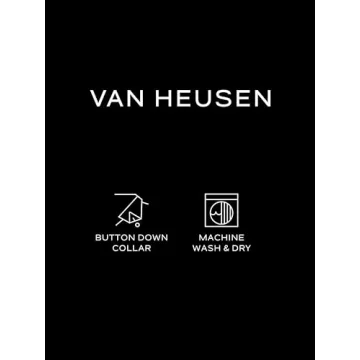 Van Heusen Men's Regular Fit Dress Shirt Dark Green