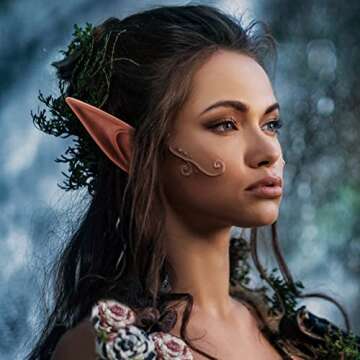 FRESHME Renaissance 6 Pairs Brown Pixie Elf Ears for Dress Up & Cosplay