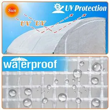 Strong Camel Walk-in Greenhouse Large Outdoor Portable Green House 3 Tiers 6 Shelves Gardening, 10x5x7'H (White)